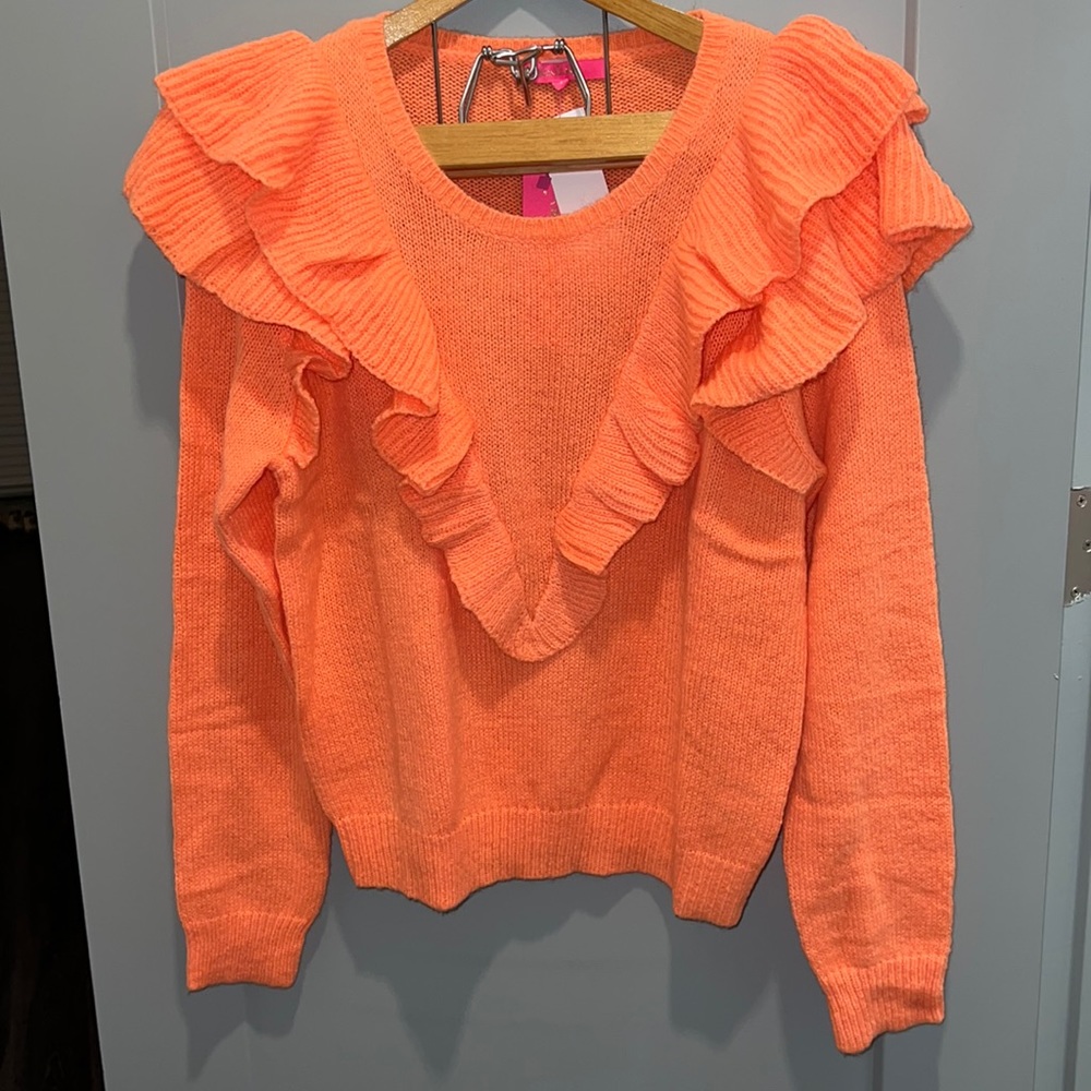 NWT Lilly Marceline Ruffle Sweater